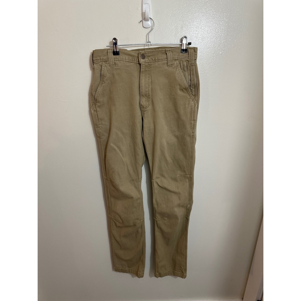 Carhartt 102821-253 Straight Fit Rugged Flex Canvas Work Pants Tan 30x32